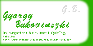 gyorgy bukovinszki business card